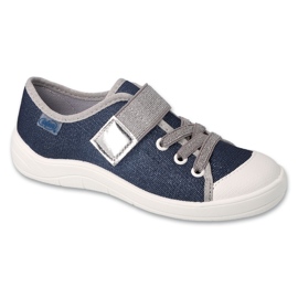 Befado Kinderschuhe 351Y005 navy blau silber-