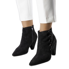 Schwarze durchbrochene Stiefel von Collins