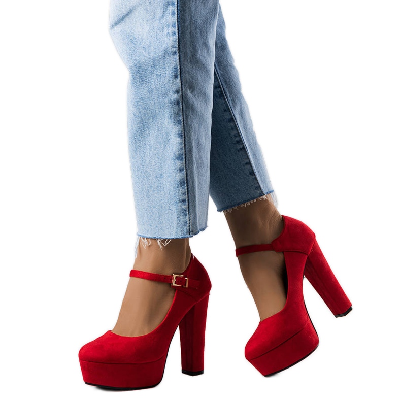 Nathanael rote Pumps mit hohem Absatz