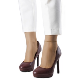 PA1 Bordeauxrote Pumps mit hohem Absatz von Santino