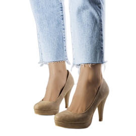 PA1 Beige Pumps mit hohem Absatz von Emily