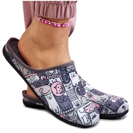 BEFADO S.A. Hausschuhe Befado Kotki 155D208 Grau