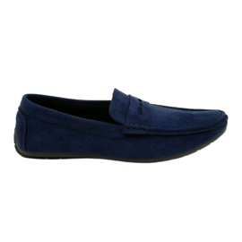 NEWS Herrenschuhe marineblaue Loafer 21MN26-4020