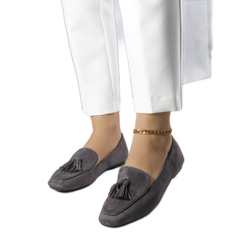 Graue Ballerinas aus Öko-Wildleder von Cillian