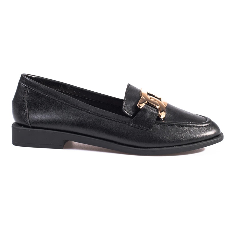 Damen-Slipper aus schwarzem Leder von Shelovet