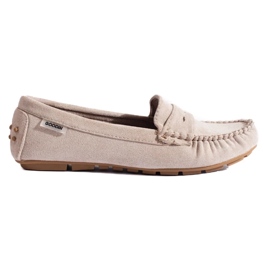 Damen Wildleder Loafer Shelovet elastisch beige