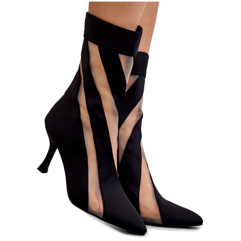 PS2 Modischer Damen High Heel Stiefel Schwarz Deyna