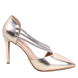 BM Lucille Gold asymmetrische Absätze golden