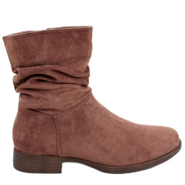 BM Wever Khaki Wildleder flache Stiefel braun