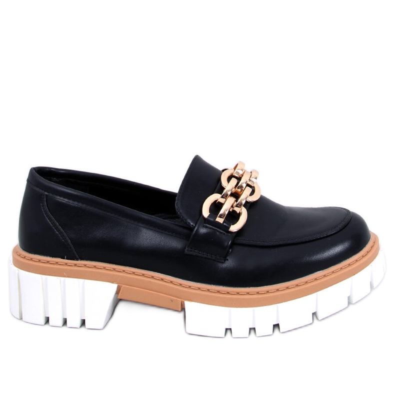 BM Catz Schwarze Plateau-Loafer