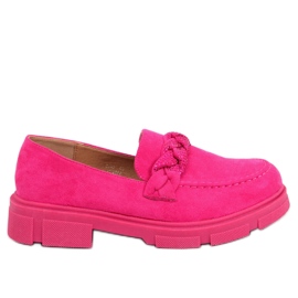 BM Plateau-Mokassins aus Wildleder von Deyn Fuchsia rosa