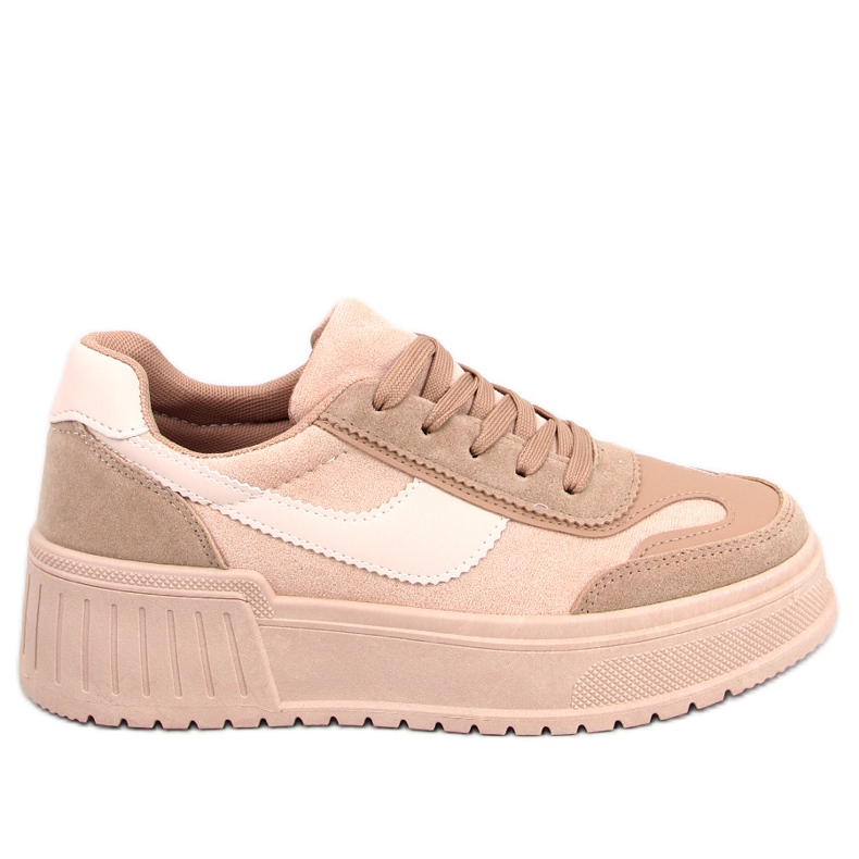 BM Kirby Khaki-Plateau-Sneakers beige