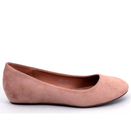 BM Lumley Khaki Ballerinas mit Keilabsatz beige