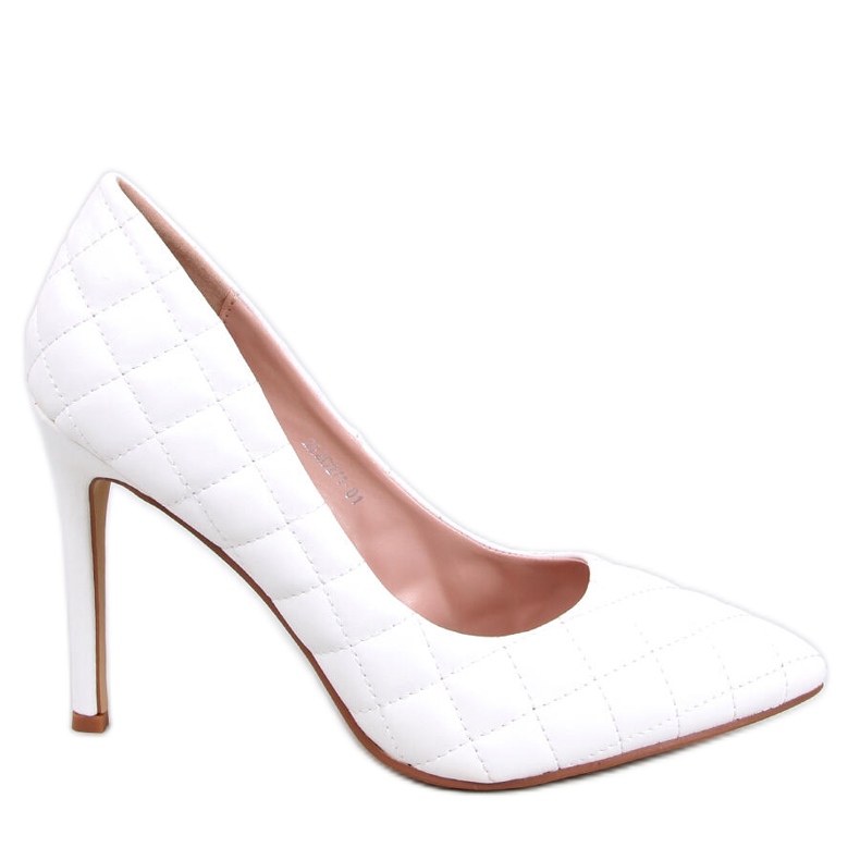 BM Millie White gesteppte High Heels für Damen weiß