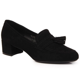 Damen-Brogues aus schwarzem Wildleder von Sergio Leone