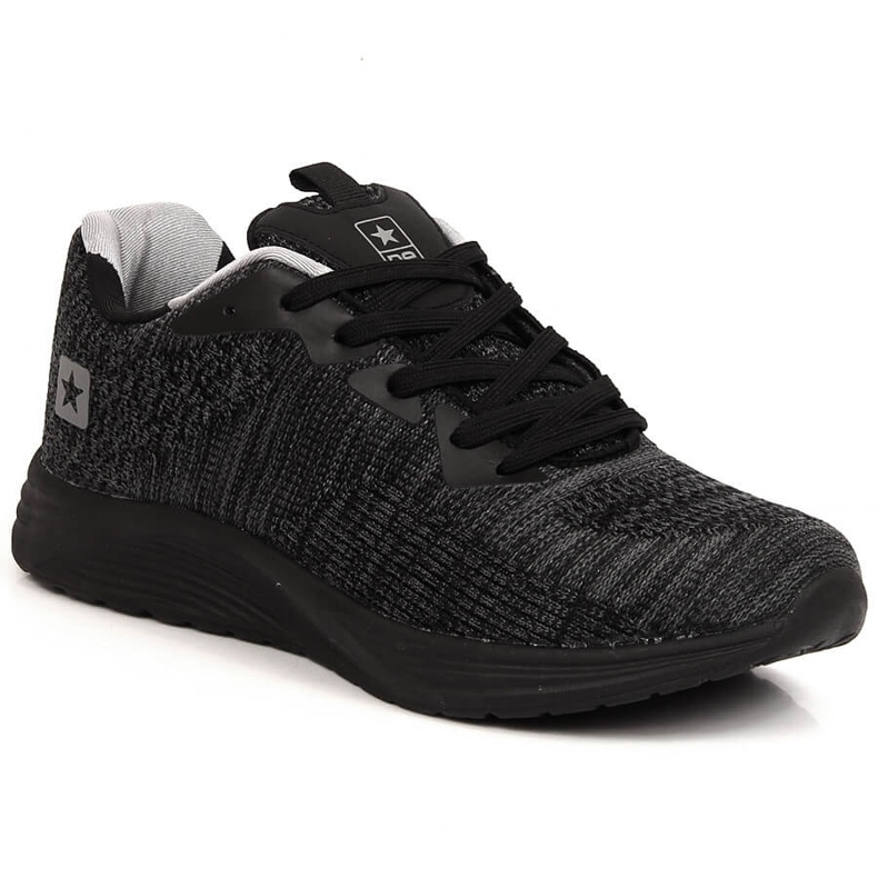Bequeme schwarze Laufsportschuhe NEWS
