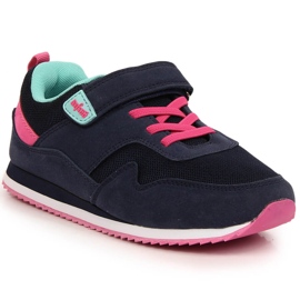 Sportschuhe für Mädchen mit Klettverschluss marineblau Befado