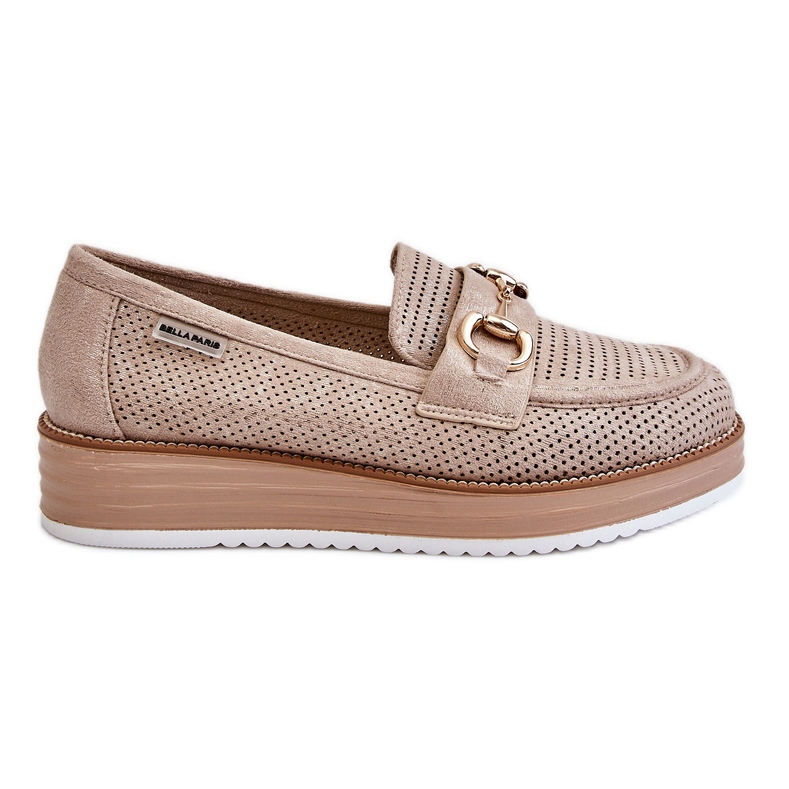PM1 Damen-Plateau-Slipper Beige Danny