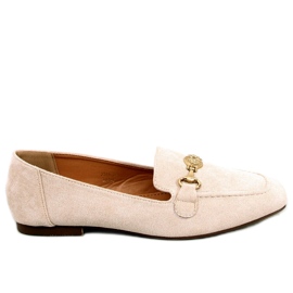 BM Rhona Beige Damen-Schnallenloafer