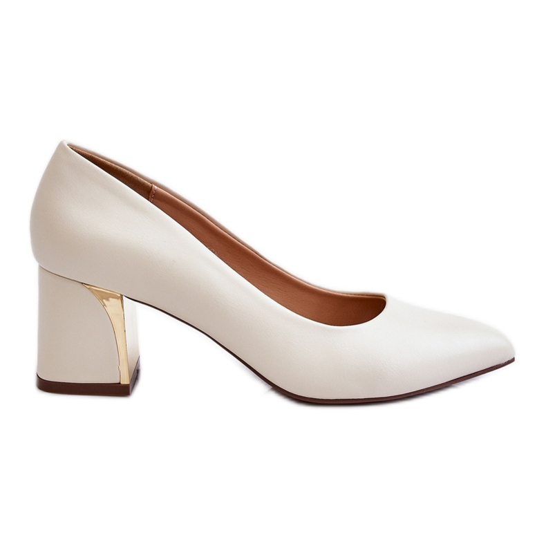 PS1 Elegante Pumps mit Absatz Beige Emma
