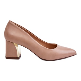 PS1 Elegante Pumps mit Absatz Dunkelbeige Emma