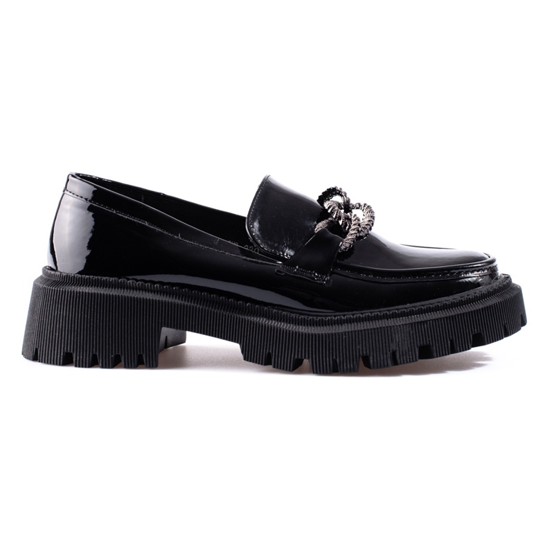 Shelovet schwarze Plateau-Loafer für Damen