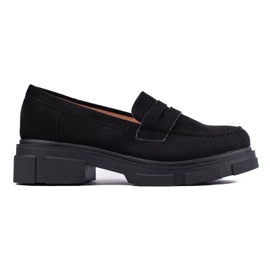 Schwarze Wildlederschuhe für Damen