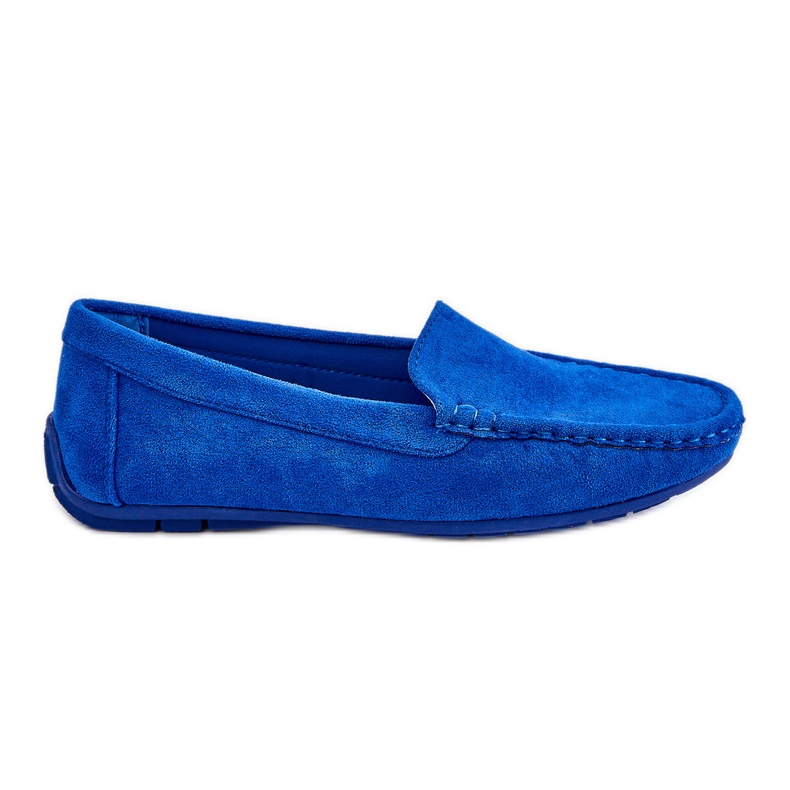 Damen Wildleder Loafer Blau Morreno