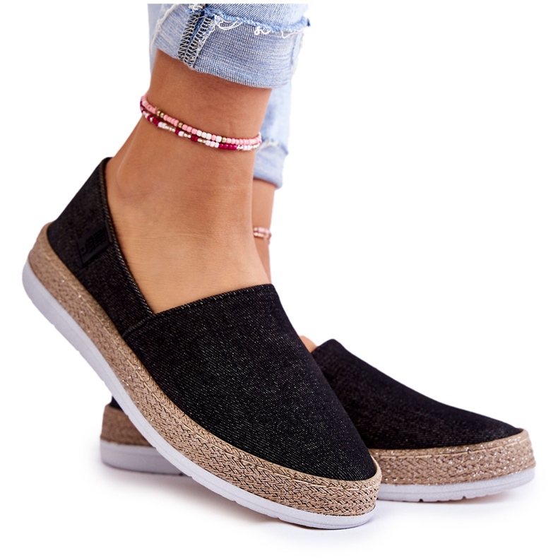 Damen Sneakers Slip On Big Star KK276008 Schwarz