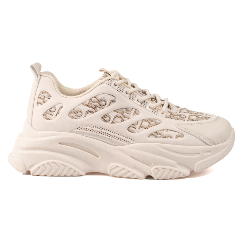 Shelovet Damenturnschuhe auf dicker beige Sohle