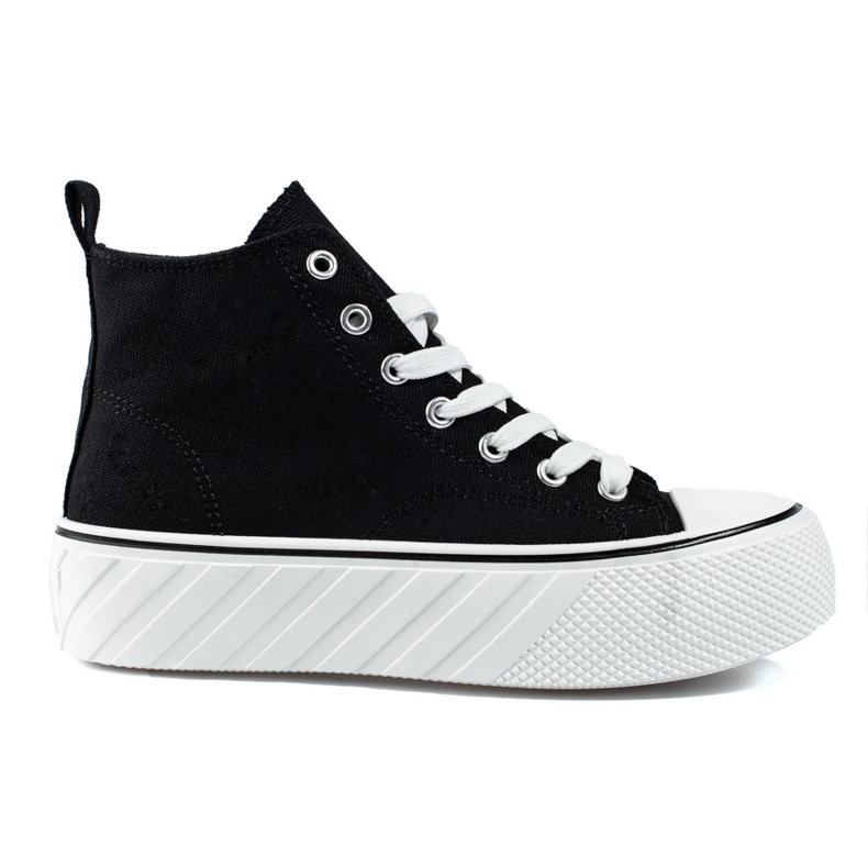Schwarze High-Top-Sneakers von Shelovet für Damen