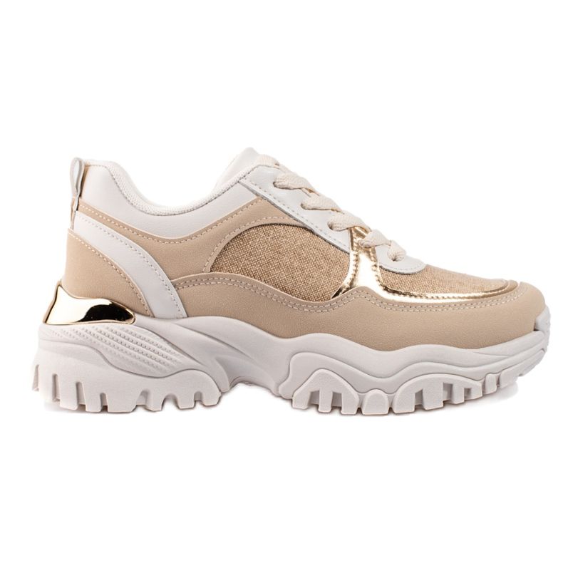 Beige Turnschuhe für Damen auf der Shelovet-Plattform