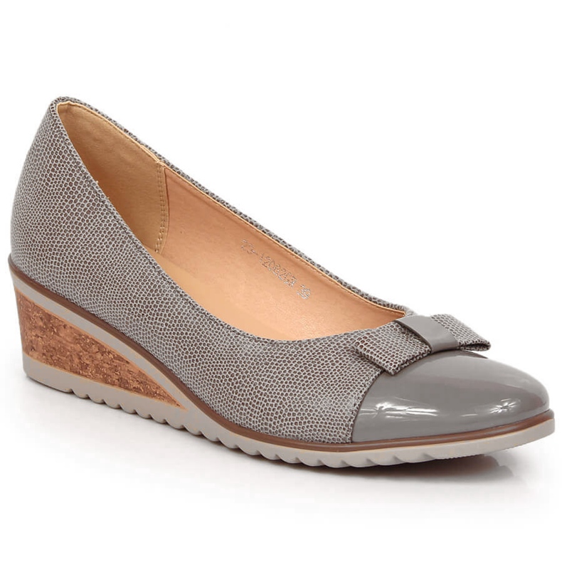 Damen-Keilpumps mit grauer Schleife Potocki SZ12062