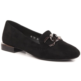 Damen Wildlederschuhe mit Kette Sergio Leone MK739 schwarz