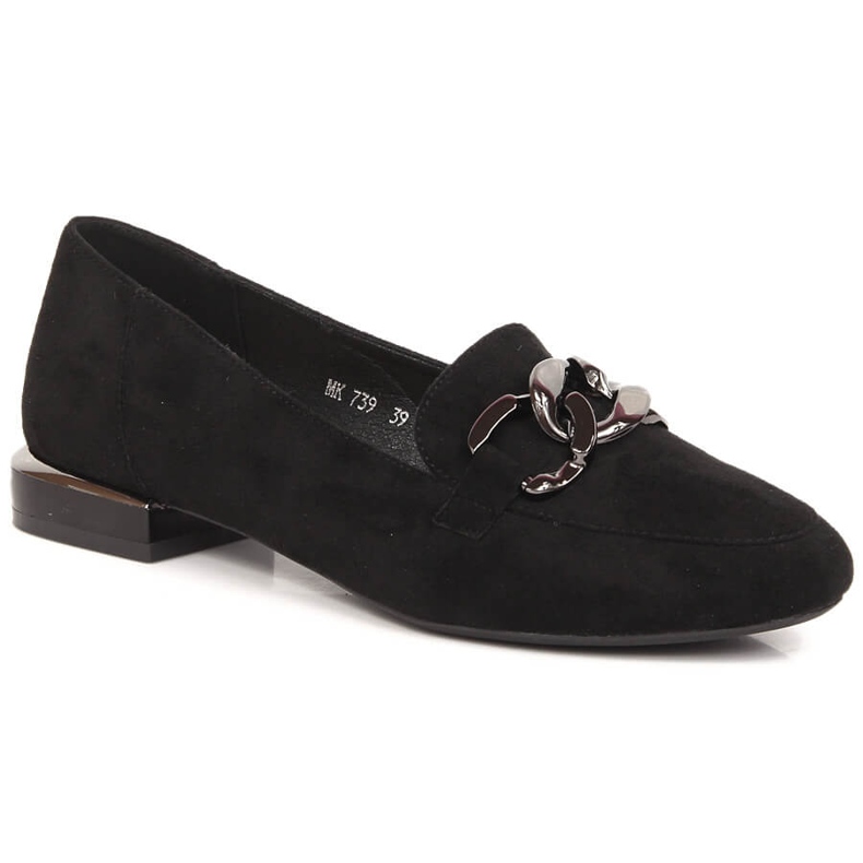 Damen Wildlederschuhe mit Kette Sergio Leone MK739 schwarz