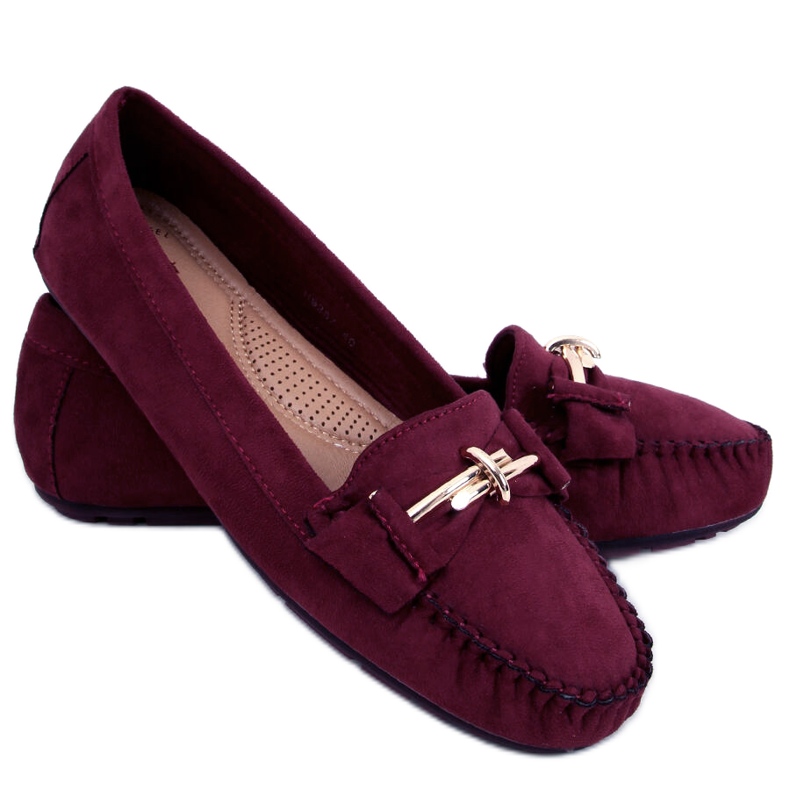 BM Lyset Burdeos Damen-Slipper rot