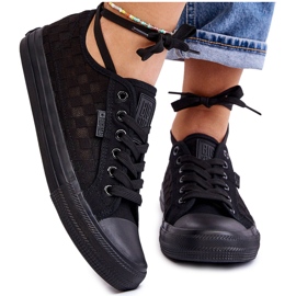 Klassische niedrige Sneakers Big Star LL274072 Schwarz