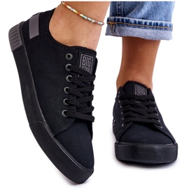 Damen Low Sneakers Big Star LL274038 Schwarz