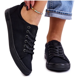 Glatte niedrige Damen-Sneaker Big Star LL274057 Schwarz