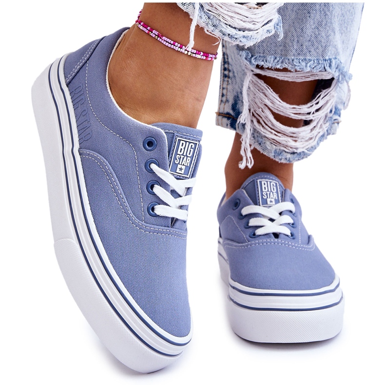 Damen-Plateau-Turnschuhe Big Star LL274231 Blau