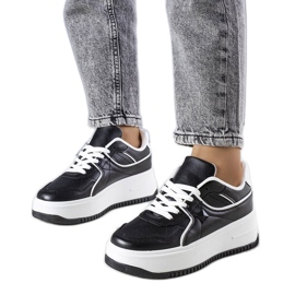 Juanita schwarze Plateau-Sneakers