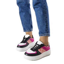 Rosa-schwarze Damen-Sneakers von Luzia
