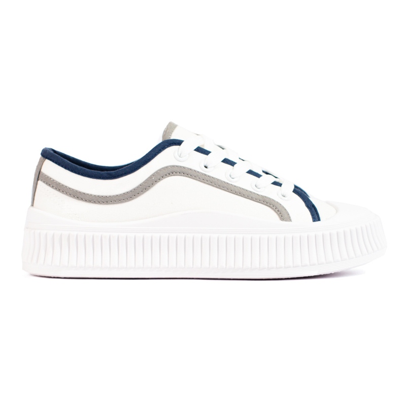 Low-Plateau-Sneakers von Shelovet für Damen in Weiß