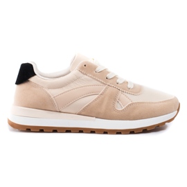 Shelovet Damen-Sportschuhe zum Schnüren in Beige