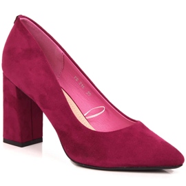 Sergio Leone PB216 Spitze Pumps aus Wildleder für Damen rosa