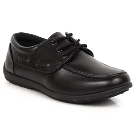 Schwarze American Club 51/23 formelle Kommunionschuhe für Jungen