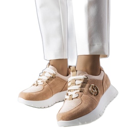 Beige Plateausneaker von Kristine