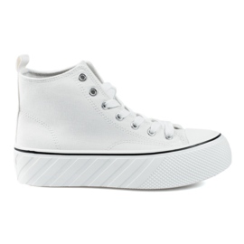 Weiße High-Top-Sneakers von Shelovet für Damen