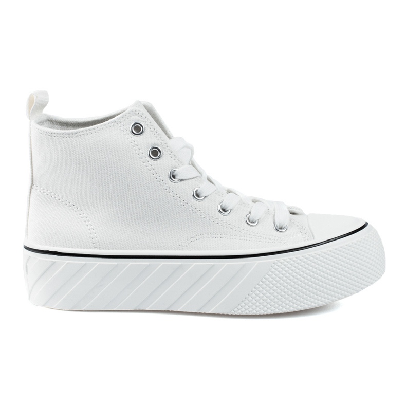 Weiße High-Top-Sneakers von Shelovet für Damen