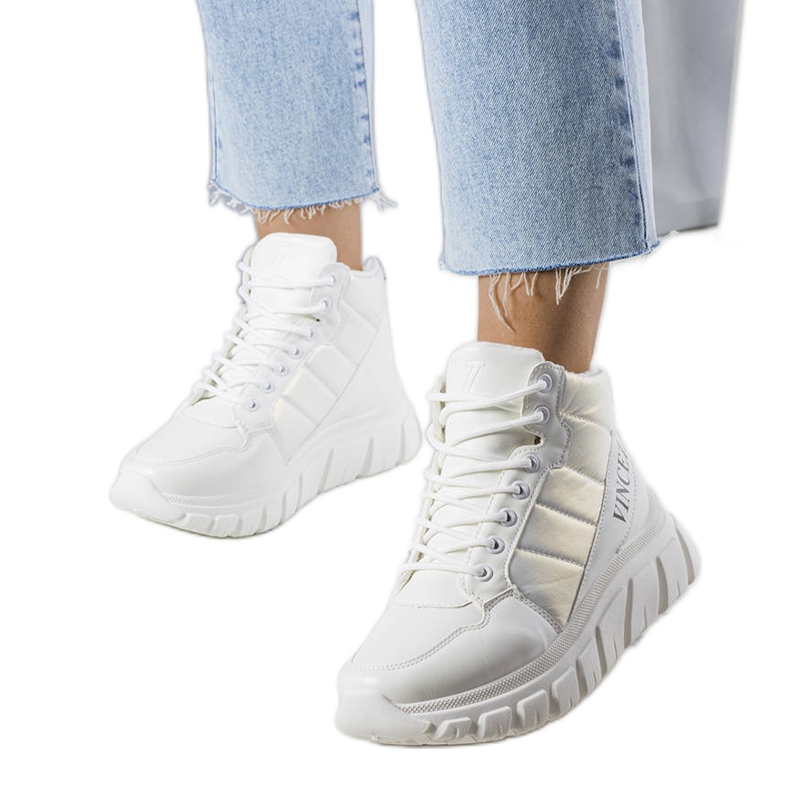 PA1 Luz weiß isolierte Schneestiefel